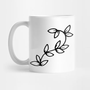 Simple Leaves line art Mug